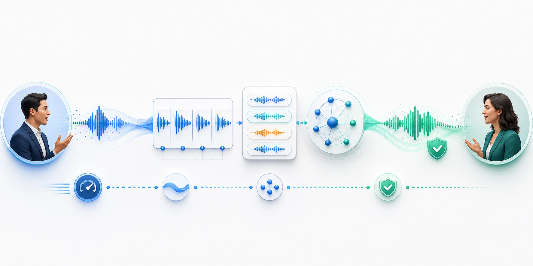 Low-latency speech translation balanced with context and output stability