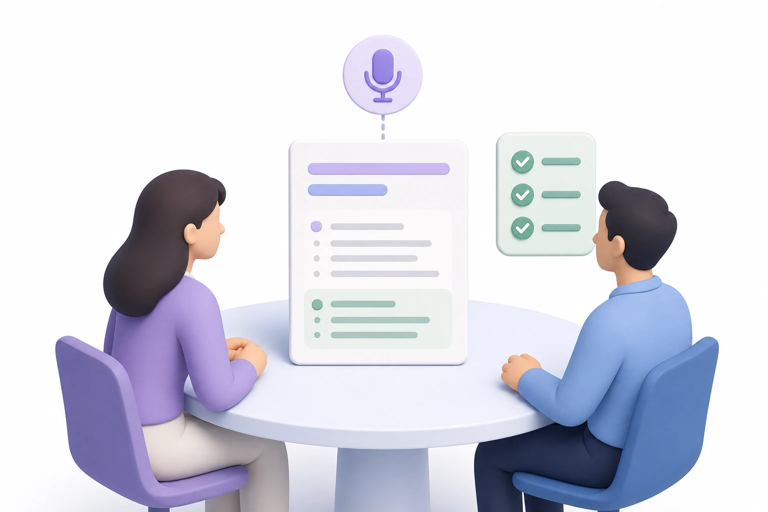 Shared transcript and decision list prevents mismatched notes
