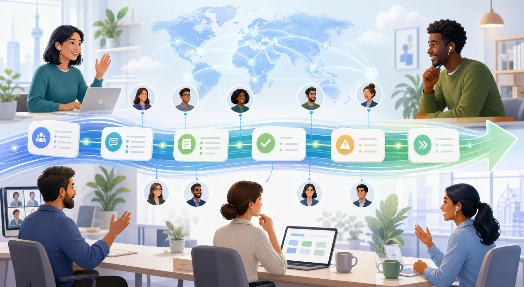 Meeting memory preserving multinational context across regions and follow-up meetings