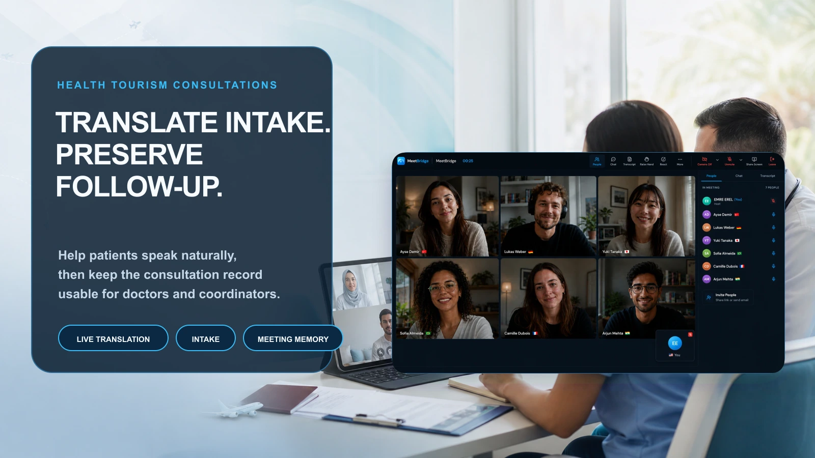 Live Translation for Health Tourism Consultations: Improve Patient Intake and Treatment Follow-Up