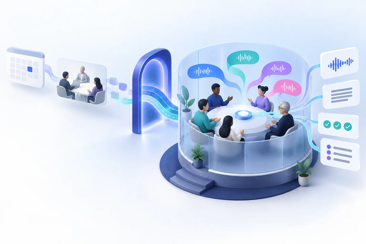 When a Teams call needs more than a standard single-language conversation, bring participants into a MeetBridge room built for real-time meeting translation and connected follow-up.